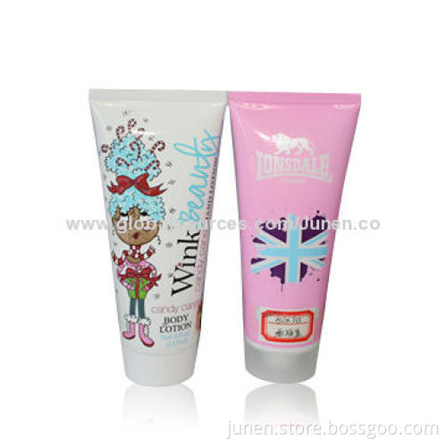 Plastic tube packaging, various prints
